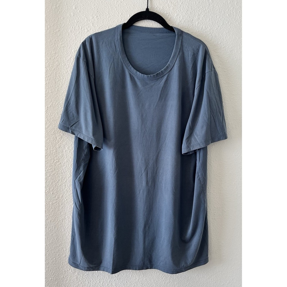 Lululemon The Fundamental T-Shirt Men's XL Blue Short Sleeve Gym Casual